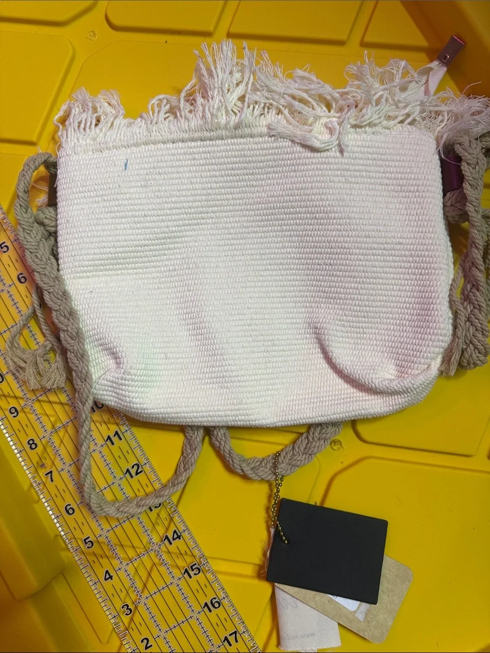 Lucky Brand Cream Fringe 'Good Vibes' Crossbody Bag